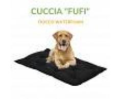 EverGreenWeb Letto per Cani alto 8 cm Lavabile Materasso Multiuso per Animali Domestici Cuscino Ortopedico in Waterfoam Cuccia Tappeto Sofa Imbottitura 100% Fiocco Effetto Piuma Tessuto Nero