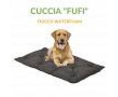 EverGreenWeb Letto per Cani alto 8 cm Lavabile Materasso Multiuso per Animali Domestici Cuscino Ortopedico in Waterfoam Cuccia Tappeto Sofa Imbottitura 100% Fiocco Effetto Piuma Tessuto Grigio