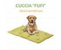 EverGreenWeb Letto per Cani alto 8 cm Lavabile Materasso Multiuso per Animali Domestici Cuscino Ortopedico in Waterfoam Cuccia Tappeto Sofa Imbottitura 100% Fiocco Effetto Piuma Tessuto Verde Chiaro