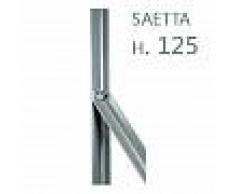 NextradeItalia Saetta Di Sostegno Paletto A T Per Recinzioni Da Giardino Recinzione In Ferro Zincato A L Mm 25x25x3 Altezza 125 Cm Zinco