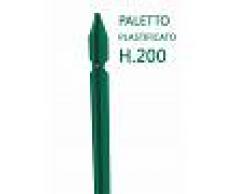 NextradeItalia 10pz Paletto A T Plastificato Per Recinzioni Da Giardino, Recinzione In Ferro Sezione Mm 30x30x3 Altezza Palo 200 Cm Verde