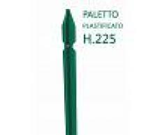 NextradeItalia 10pz Paletto A T Plastificato Per Recinzioni Da Giardino, Recinzione In Ferro Sezione Mm 35x35x3 Altezza Palo 225 Cm Verde