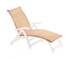 Cuscino Per Lettino Prendisole Da Giardino 183x44cm Bauer Summer Ecrù