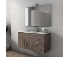 Mobile Da Bagno Sospeso Con Lavabo 100x46cm In Mdf Taviani Venere Larice