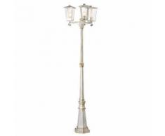 Lampada Palo Alto Tre Luci Per Giardino Colore Bianco E Oro Per Esterno Linea White Livos