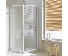 Box Doccia Angolare 80x90 Cm 1 Anta Battente In Cristallo Trasparente 6mm H198 Fosterberg Aalborg Duo