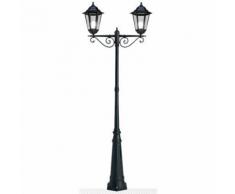 Lampada Palo Alto Due Luci Per Giardino Colore Nero Per Esterno Linea Maxi Esagonale Livos