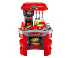 Cucina Giocattolo Per Bambini 72x46x61 Cm Con Utensili Miller Rossa