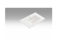 Lavabo Rettangolare Da Incasso In Ceramica 71x46,5x2cm Tft Bianco