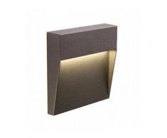 Faretto Segnapassi A Semi Incasso Da Esterno A Led Piccolo Sovil Geo Square Marrone