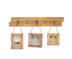 Portafoto In Legno Con Prtamemo E Appendino 73x42x6cm Adami