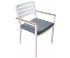 Sedia Da Giardino In Alluminio Vorghini Zoagli Bianco E Grigio