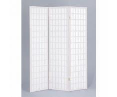 Separè Divisorio In Legno Massello 130,5x178cm Fumer Asia Bianco