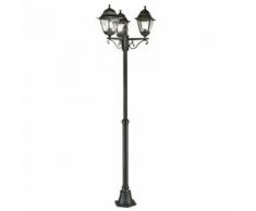 Lampada Palo Tre Luci Colore Nero Per Esterno Linea Mini Quadrata Sovil