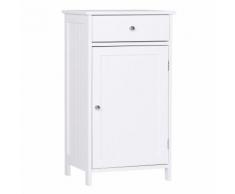 Mobiletto Da Bagno Con Anta E Cassetto Bianco 43x34x77 Cm Pirali