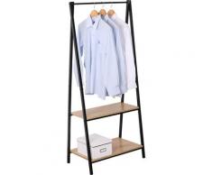 Stender Appendiabiti 2 Ripiani 64x40x150 Cm In Metallo E Truciolato Motti