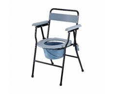 Sedia Wc Pieghevole Con Vaso Rimovibile Per Anziani E Disabili In Tubi Di Ferro E Plastica 52x50x75 Cm Benzoni