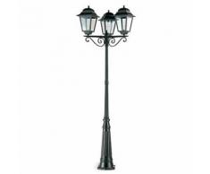 Lampada Palo Alto Tre Luci Per Giardino Colore Nero Per Esterno Linea Maxi Quadrata Livos