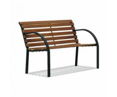 Panchina Da Giardino 2 Posti In Acciaio E Legno Ranieri