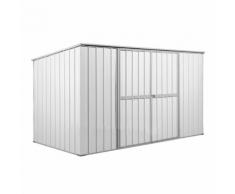 Casetta Box Da Giardino In Lamiera Bianca Per Deposito Attrezzi 345x186x192cm Enaudi