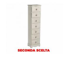 Cassettiera In Legno 7 Cassetti Mini Adami Lipsia Beige Chiaro Seconda Scelta