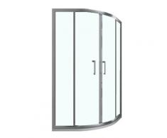 Box Doccia Semicircolare 90x90 Cm 2 Ante Scorrevoli In Cristallo Trasparente 6mm H195 Bonussi Giuly
