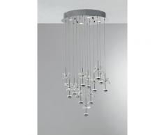 Plafoniera Fiori In Cristallo K9 Metallo Led 39 Watt Gu10 Luce Naturale Ambiente Led-belen-pl17