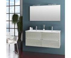 Mobile Da Bagno Sospeso Con Doppio Lavabo E Doppia Lampada A Led Tft Luna Yuta