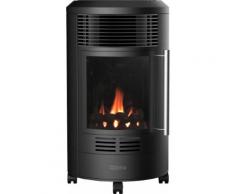 Stufa A Gas Gpl Da Interno 3,4 Kw Effetto Camino Qlima Gh8034r Nera