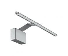Applique Minimal Alluminio Silver Lampada Bagno Led 5 Watt Luce Calda Intec Led-w-alcor/5w