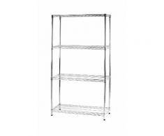 Scaffale In Metallo Cromato 4 Ripiani 35x90x168cm Tosini 4x359016