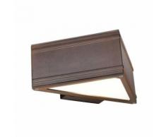 Lampada Applique Orizzontale Colore Corten Per Esterno Linea Three Livos