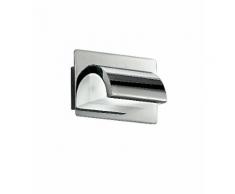 Applique Arco Alluminio Cromato Diffusore Acrilico Lampada Bagno Led 3 Watt Luce Calda Intec Led-w-rigel/3w