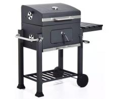 Barbecue A Carbone Carbonella Con Coperchio 115x56x108 Cm Manieri Texas Nero