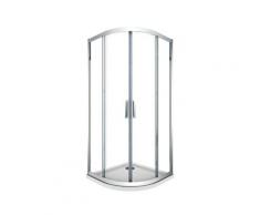 Box Doccia Semicircolare 90x90 Cm 2 Ante Scorrevoli In Cristallo Trasparente 6mm H190 Sailor