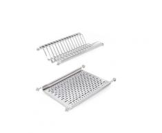 Scolapiatti Colapiatti Per Mobile Cucina 45 Cm In Acciaio Inox Con Raccogligoccia Emuca