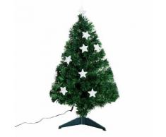 Albero Di Natale Artificiale 90 Cm 90 Rami In Pvc E Fibra Ottica Con 12 Led Benzoni