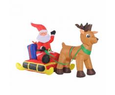 Babbo Natale Gonfiabile Con Led Per Interni Ed Esterni 152x72x122 Cm Benzoni