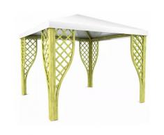 Gazebo Da Giardino In Legno 3x3m Con Copertura In Pvc Taini Calice Pocket