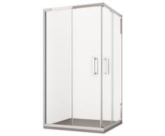 Box Doccia Angolare 80x100 Cm 2 Ante Scorrevoli In Cristallo Trasparente 6mm H195 Bonussi Nicole