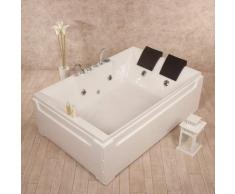 Vasca Idromassaggio 2 Posti 185x123 Cm Cromoterapia Vorich Paradise Luxury Bianca