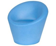 Poltrona Da Giardino 88x80x85cm In Polietilene Vanossi Happy Azzurro Fluo