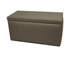 Baule Cassapanca Pouf Contenitore In Ecopelle Avalli Silvia Tortora