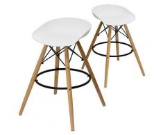 Set 2 Sgabelli Da Cucina 43x42x77 Cm Gambe In Legno Alfred Bianchi