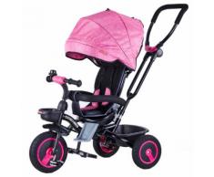 Passeggino Triciclo Seggiolino Reversibile 4 In 1 Boso Happy Kids Rosa