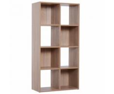 Libreria Scaffale 4 Livelli Legno Naturale 61,5x29,5x122,5 Cm Benzoni