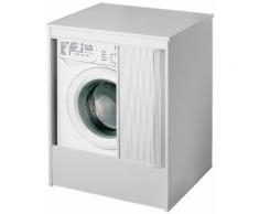 Coprilavatrice Da Esterno In Pvc 60x94x70 Cm Con Serranda Forlani Esterni Roc Bianco