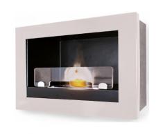 Camino A Bioetanolo Da Parete 45x65 Cm Karlsen Treviso Bianco