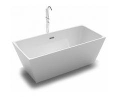 Vasca Da Bagno Tradizionale Rettangolare 160x80cm Taviani Titano Bianco