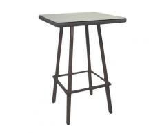 Tavolo Bar Da Giardino In Polyrattan 70x70h107cm Adami Adila Noce
